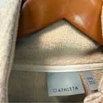 Athleta Tan Space Dye Faux Wrap Front Funnel Mock Neck Sweatshirt Heavy XXS Photo 2