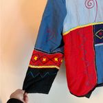 INDIGO MOON Patchwork Embroidered Blazer Jacket Aztec Boho 2X Vintage Red Photo 8