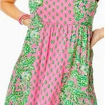 Lilly Pulitzer  Libra Dress Empire Smocked in Pink Shandy Oh Diamond‎ Girl Size L Photo 0