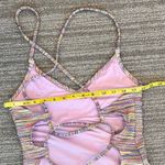 Aerie  Swimsuit Space Dye Pique Strappy Back One Piece M Medium Photo 4