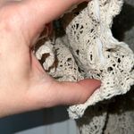 Solitaire  Crochet Puff Sleeve Top Ivory L Photo 4