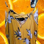 Pink Rose Yellow with White Flower‎ Sleeveless Dress Size Small Photo 6