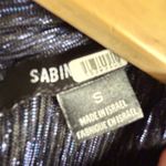 Sabina Musayev Brenda Navy Blue Metallic Long Sleeve Mock Neck Mini Dress Small Photo 11