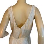VINTAGE 1960'S CREAM SILK COCKTAIL DRESS WITH SEQUINS (APPX S/M) Size M Photo 7