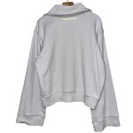 THEILMA Women’s Size M Bone Light Gray Cotton Funnel Neck Wide Arm Sweatshirt Size M Photo 2