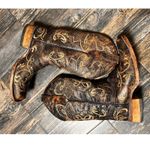 Circle G Dragonfly Boots Women 5 1/2 Square Toe Embroidered Western Cowboy Brown Photo 4