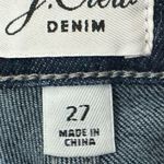 J.Crew Women’s Vintage Straight Jeans Dark Denim High Rise Velvet Stripe Sz 27 Photo 7