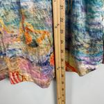 Ali Miles Top Womens S Blue Beach Print Burn Out Crinkle Knit Artsy Tunic Blouse Photo 6