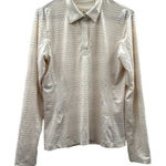 Nike  Golf White Multicolor Pinstripe Long Sleeve Collared Button Jacket‎ Size M Photo 0