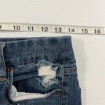 Aeropostale Womens High Rise Curvi Midi Shorts Denim Sz 8 Dark Wash Distressed Photo 4