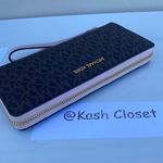 Michael Kors Powder BlushBrown Wristlet Travel Continental Large Wallet Photo 1