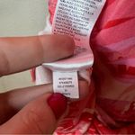 Chico's Chico’s Red Tropical Side Tie Short Sleeve Tee Shirt Dress 1 / US8-10 Photo 8