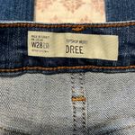 Topshop  Moto Dree Fringe Frayed Hem Cropped Jeans Blue Medium Wash Denim Size 28 Photo 11