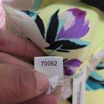 Ann Taylor Factory Yellow Floral Belted Halter Satin Tank Top – Size 2 Pink Photo 8