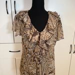 Oscar de la Renta Vintage  Brown Floral Blouse . Size 12 Photo 1