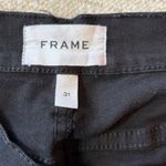 frame denim FRAME Ali High Rise Cigarette Black Distressed Knee Denim Jeans Size 31 Womens‎ Photo 5