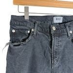 AGOLDE Toni Mid-Rise Slim Straight Raw Hem Ankle Jeans Feral Black Size 26 Photo 5