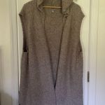 Aerie Beige & Tan Teddy Hooded Vest Photo 0