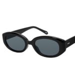 Fossil  Unisex Black Slim Oval Sunglasses Photo 10