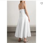 KHAITE NWT   Thea Pleated Maxi Dress $1,480 size 4 white  twill cotton maxi Photo 1