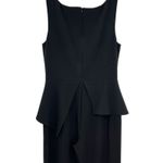 Black Halo  Kasia Peplum Cropped Jumpsuit Sleeveless Ruffle Black Size 12‎ Photo 9