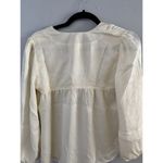 NWT Band Of The Free Cash Ivory Long Sleeve Satin Popover Blouse Size XS Boho Photo 5