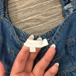 Olivaceous Denim Mini Dress Photo 4