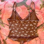 Hollister hibiscus flower brown lace tank Photo 2