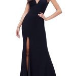 Dress the Population Sandra Navy Sleeveless Gown – Size Large Photo 0