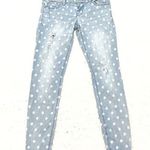EXPRESS Stella Low Rise Skinny Ankle Legging Jean polka dot distressed s… Photo 0