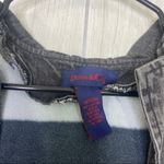 Denim & Co  Lined Black/Gray Denim Chore Coat Toggle Closure size M Medium Photo 10