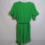 FRAICHE BY J Surplice Flutter Sleeve Romper In Green Vacation Cruise Size L Size L Photo 7