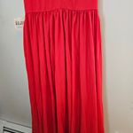 Fame and Partners  Elegant Red Maxi Dress V-Neck Formal Prom Long Wedding Ball Photo 3