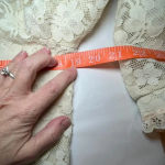 Vintage Sunny South Dallas Lace Blouse 80s Sheer Floral Ruffle Pearl Button Sz 8 Photo 8