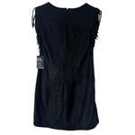 EXPRESS  Black Faux Suede Fringe Shoulder Dress Photo 1