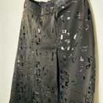 Gattinoni Jeanswear Black Denim Skirt Writing Graffiti Style Skirt Size 28 Photo 7