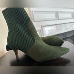 Source Unknown  Forest Green Knit Ankle Booties Photo 1