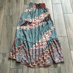 Print tiered maxi skirt Blue Photo 0