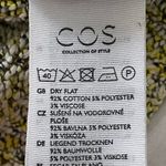 COS Yellow Marled Cotton Blend Crewneck Long Sleeve Sweater, size S Photo 3