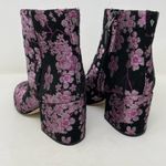 Sam Edelman  Floral Jacquard Ankle Boot size 7 Black Pink Cherry Blossom Photo 7