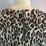 White House | Black Market leopard print elbow sleeve fitted crewneck sweater S Photo 3