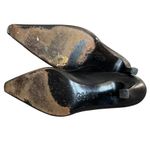 BCBGMAXAZRIA Vintage BCBG Maxazria Leather Pumps Sz 8.5B Black Made in Italy pointed Toe Chic Photo 6