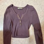 Boutique Cropped Long Sleeved Purple Shirt Photo 0