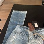 NWT vintage Antik low rise denim with pearl and crystal detail Blue Size 25 Photo 3