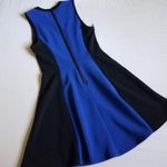 Material Girl Black And Blue Mesh Fit And Flare Dress Photo 2