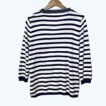 Peter Nygard  XL Full Zip Cardigan Sweater Striped Navy White Coastal Photo 2