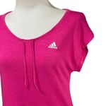 Adidas  Cap Sleeve Wide Neck Tie Top Pink‎ Large Photo 1