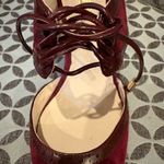 Louise et Cie NWOB  Burgundy Suede Lace-Up Heels Size 8 Pointed Toe Ankle Tie Photo 11
