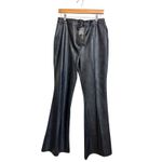Shinesstar Faux vegan Leather Flare Pants Women's Trousers Black Size L NEW Size L Photo 1