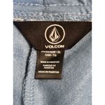 Volcom Blue Sweat Short Size XL Elastic/Tie Waist High Rise Soft Logo Casual Photo 6
